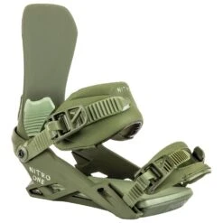 Snowboardbindung Nitro One Olive