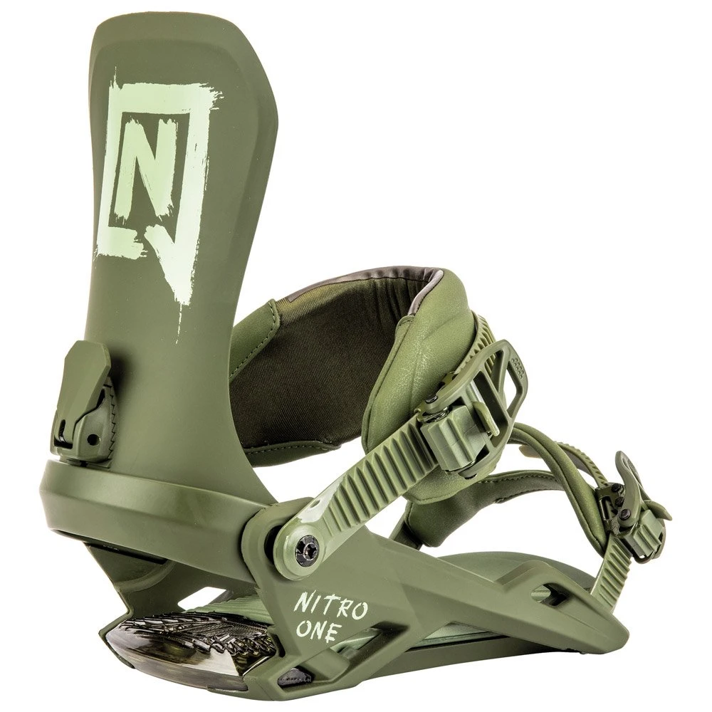Snowboardbindung Nitro One Olive 4 Snowboardbindung Nitro One Olive – Bild 2